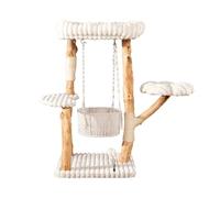 Cat Furniture, All In One Playground with Cozy Swing and Interactive Toy, Multi Layer Scratching Post for Homes