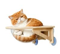 Cat Furniture for the Wall - Transparent Window Cave with Suction Cup in Bubble Shape, Window Lounger for Cats - For Home Office Living Room Kitchen as Climbing Wall Corner