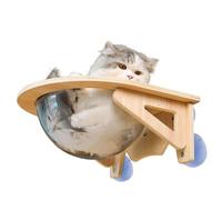 Cat Furniture for the Wall, Transparent Window Hiding Place in Bubble Shape with Suction Cup, Climbing Furniture and Lounging Areas on the Wall, for Indoors, Home, Corner, Workplace, Kitchen, Living