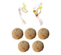 Cat Fuzzy Balls - Interactive Cat Toy with Ropes,Puff Interactive Kitten Ball,for Home Pet Room Outdoor Small Animals Training Exercise