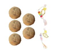 Cat Fuzzy Balls - Puff Kitten Playset 5 Pieces Interactive Puff Balls for Kittens and Small Animals, Perfect for Indoor Exercises, Outdoor Fun and Playful Training Sessions; Relieves Boredom
