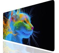Cat Gaming Mouse Mat Blue Mouse Pad Large 900x300x3mm, Extended Waterproof Mousepad Smooth Cloth Surface Improved Precision And Speed, Desk Mat Non-Slip Rubber Base for Home Office Gaming GKuk-1634