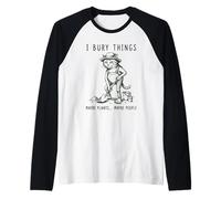 Cat Gardener I Bury Things Maybe Plants Maybe People Funny Raglan Baseball Tee