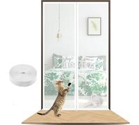 Cat Gate For Door, Prevent Cats From Escaping, Isolation Door Screen For Introducing New Cats(C,110x220cm)