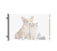 Cat Gate - PVC, 15.75x55.12 Inches Safety Barrier Retractable Design | Durabl And Easy To Use Childproofing & Pets Safetys Gates For Stairs, Kitchen, Bedroom, Living Room, Apartment, Garage