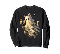Cat Ghost Gothic Halloween Cute Women Girls Get Spooky Sweatshirt