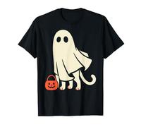 Cat Ghost Halloween Trick Or Treat Funny Lover Costume T-Shirt