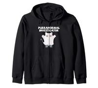 Cat Ghost Hunting Paranormal Investigator Purranormal Zip Hoodie