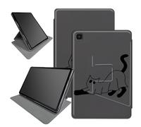 Cat Ghosts Case for Samsung Galaxy Tab A7 Lite 8.7 inch 2021 Release (Model: SM-T220/T225/T227), 360 Degree Rotating Folding Stand Multiple Viewing Angles Case with Auto Sleep/Wake