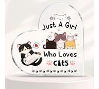 Cat Gifts for Girls 4x4 Inch Cat Lover Plaque Thanksgiving Christmas Birthday Cats Lovers Gift for Women