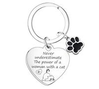 Cat Gifts For Woman Cat Lovers Gifts Cat Keyring Cat Themed Gifts For Women Cat Lady Gifts Cat Mum Gifts Never Underestimate The Power of a Woman with a Cat