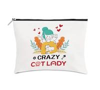 Cat Gifts for Women Cats Mum Gift for Cat Lovers Gifts for Women Crazy Cats Lady Gift Birthday Presents Makeup Bag Cosmetic Bags for Womens Christmas Presents for Womens