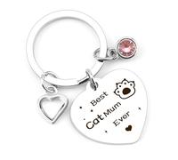 Cat Gifts for Women Girl Kitten Themed Feline Lovers Keychain Birthday Christmas Animal Lovers Gifts for Bestie Friend Daughter Wife Sister Girlfriend Cat Mums Ladies Pet Parent Appreciation Present