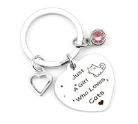 Cat Gifts for Women Girl Kitten Themed Feline Lovers Keychain Birthday Christmas Animal Lovers Gifts for Bestie Friend Daughter Wife Sister Girlfriend Cat Mums Ladies Cute Keyring Accessories Present