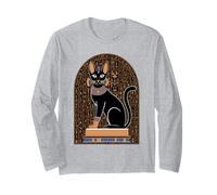 Cat Goddess Bastet Ancient Hieroglyphs Historian Long Sleeve T-Shirt