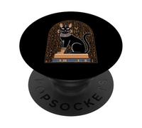 Cat Goddess Bastet Ancient Hieroglyphs Historian PopSockets Adhesive PopGrip