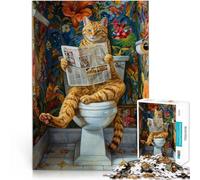 cat goes to the toilet1000 Piece Jigsaws for teenagers Puzzle learning educational toys Wishlist with Santa Claus 38x26cm