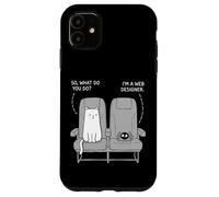 Cat Got The Window Seat Funny Dad Jokes Word Puns Case for iPhone 11