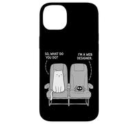 Cat Got The Window Seat Funny Dad Jokes Word Puns Case for iPhone 14 Plus
