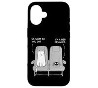 Cat Got The Window Seat Funny Dad Jokes Word Puns Case for iPhone 16