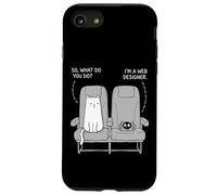 Cat Got The Window Seat Funny Dad Jokes Word Puns Case for iPhone SE (2020) / 7/8