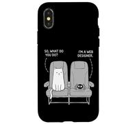 Cat Got The Window Seat Funny Dad Jokes Word Puns Case for iPhone X/XS
