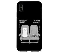 Cat Got The Window Seat Funny Dad Jokes Word Puns Case for iPhone XS Max