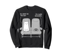 Cat Got The Window Seat Funny Dad Jokes Word Puns Sweatshirt