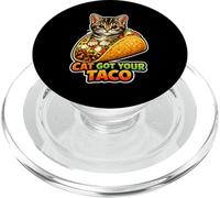 Cat Got Your Taco Funny Cat Food Pun Design PopSockets PopGrip for MagSafe