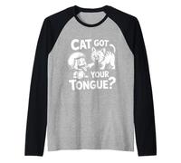 Cat Got Your Tongue Idiom Kids and Teachers Idioms Raglan Baseball Tee