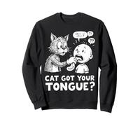 Cat Got Your Tongue Idiom Kids and Teachers Idioms Sweatshirt