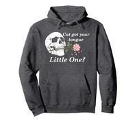 Cat Got Your Tongue Run Little Mouse Dark Romance Smutt Book Pullover Hoodie, Adult Unisex, Dark Heather Grey, Large