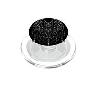 Cat Gothic Bat Wing Dark Halloween Moon Black Goth PopSockets PopGrip for MagSafe