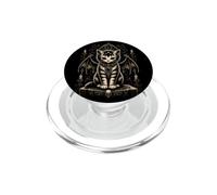Cat Gothic Bat Wing Dark Halloween Moon PopSockets PopGrip for MagSafe