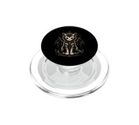 Cat Gothic Wing Occult Moon Aesthetic Halloween Women PopSockets PopGrip for MagSafe