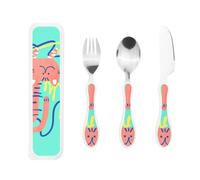 Cat Gourd-Handle Cutlery Set â€“ Elegant 3-Piece Knife, Fork & Spoon Trio with Premium Pp Plastic Handles & 430 Stainless Steel Heads â€“ Perfect for Christmas, Parties, Picnics & Gifting