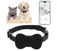 Cat GPS Tracker Collar, No Monthly Fee Waterproof Mini Pet Tracker for Small/Medium/Large Cats Dogs for iOS Only Adjustable 28-39cm Anti-Lost Tracker with 10+ Months Battery Life
