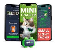 Cat GPS Tracker - Smallest Waterproof Pet Tracking Device with App, Real-Time Location, Smart Alerts & Geo-Fence, Long-Life Battery, Collar-Compatible - iOS & Android (Subscription Required)