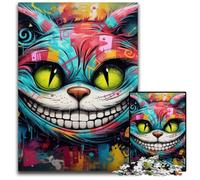 Cat Graffiti 1000 Piece Jigsaw Jigsaw Puzzles Challenging Brain Teaser, Family Activity, Home Decor, 50x75CM/19.68x29.52inch