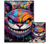 Cat Graffiti 1000-Piece Jigsaw Puzzle Impossible Jigsaw Puzzles for Adults for Birthdays And Holidays 50x75CM/19.68x29.52inch