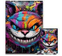 Cat Graffiti 1000-Piece Jigsaw Puzzle Impossible Jigsaw Puzzles for Adults for Birthdays And Holidays 26X38CM/10.23x14.96inch