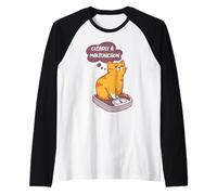 Cat Graphic Funny Overweight Kitty Scale Malfunction Caption Raglan Baseball Tee