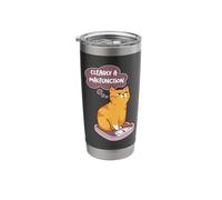 Cat Graphic Funny Overweight Kitty Scale Malfunction Caption Stainless Steel Insulated Tumbler
