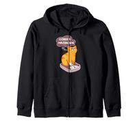 Cat graphic funny overweight kitty scale malfunction caption Zip Hoodie