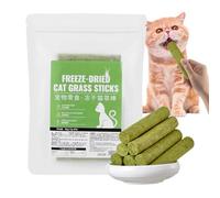 Cat Grass Food | 8 Sticks Cat Chewing Snacks - Freeze-Dried Cat Chewing Snacks, Flavored Hairballs Removal Stick For Adult & Senior Cats