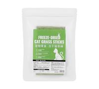 Cat Grass Food - 8 Sticks Teeth Cleaning Treats | Freeze-Dried Cat Chewing Snacks | Flavored Hairball Removal Stick for Adult & Senior Cats | Healthy and Digestive Care for Cats