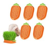 Cat Grass Planter Kit - 5 Pack Soil-Free Cat Grass Growing Trays with Spray Bottle, Indoor Cat Grass Seeds Planter Box for Catnip & Pet Grass