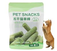 Cat Grass Sticks - Control Treats for Appetite Boosting, Wellness with Freeze Dried Chicken Formula, Teething Snacks for Indoor Cats for Daily Chewing Nutrition 30pcs