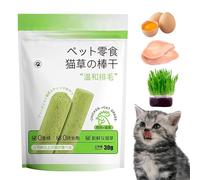 Cat Grass Sticks for Indoor Cats, Cat Chew Stick Toy, Teeth Care, Catnip Toys for Cleaning Teeth, Hairball Removal and Appetite Increase, Teething Toy