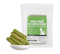 Cat Grass Teether | 8 Sticks Cat Snack Time Treats - Freeze-Dried Teeth Cleaning Treats, Flavored Chewing Snacks Effective For Teeth Gut Care
